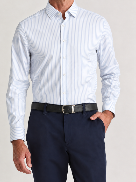 Organic Cotton Stretch Twill Dress Shirt - Magnetic Closure