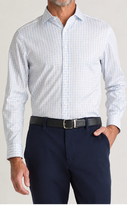 Organic Cotton Stretch Twill Dress Shirt - Magnetic Closure