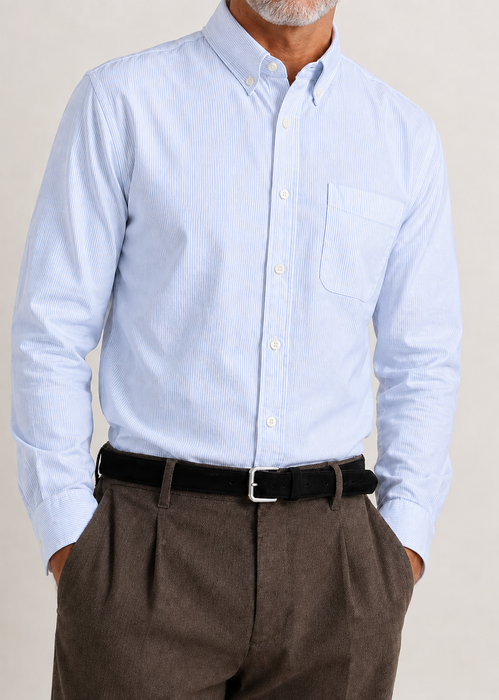 100% Organic Cotton Oxford Shirt - Magnetic Closure