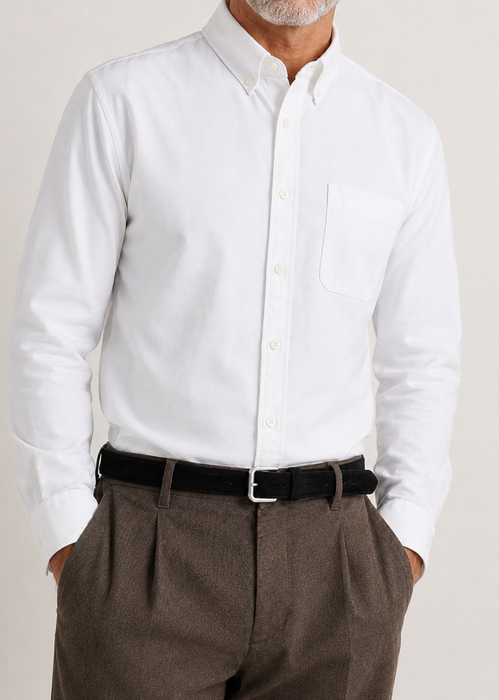 100% Organic Cotton Oxford Shirt - Magnetic Closure