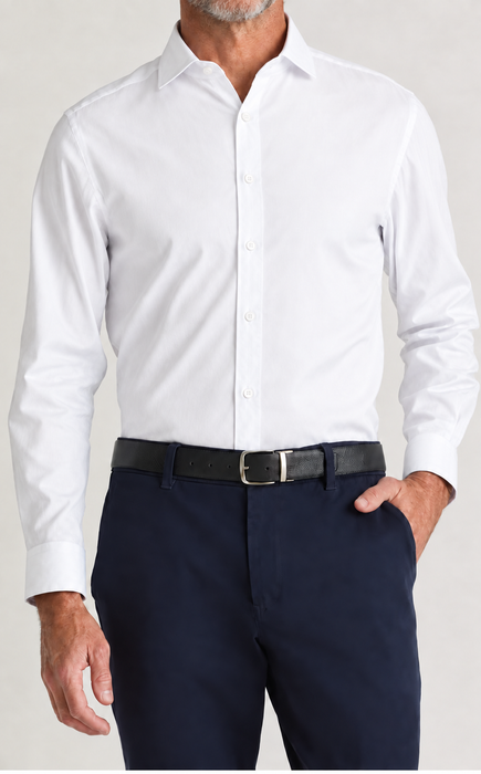 Organic Cotton Stretch Twill Dress Shirt - Magnetic Closure